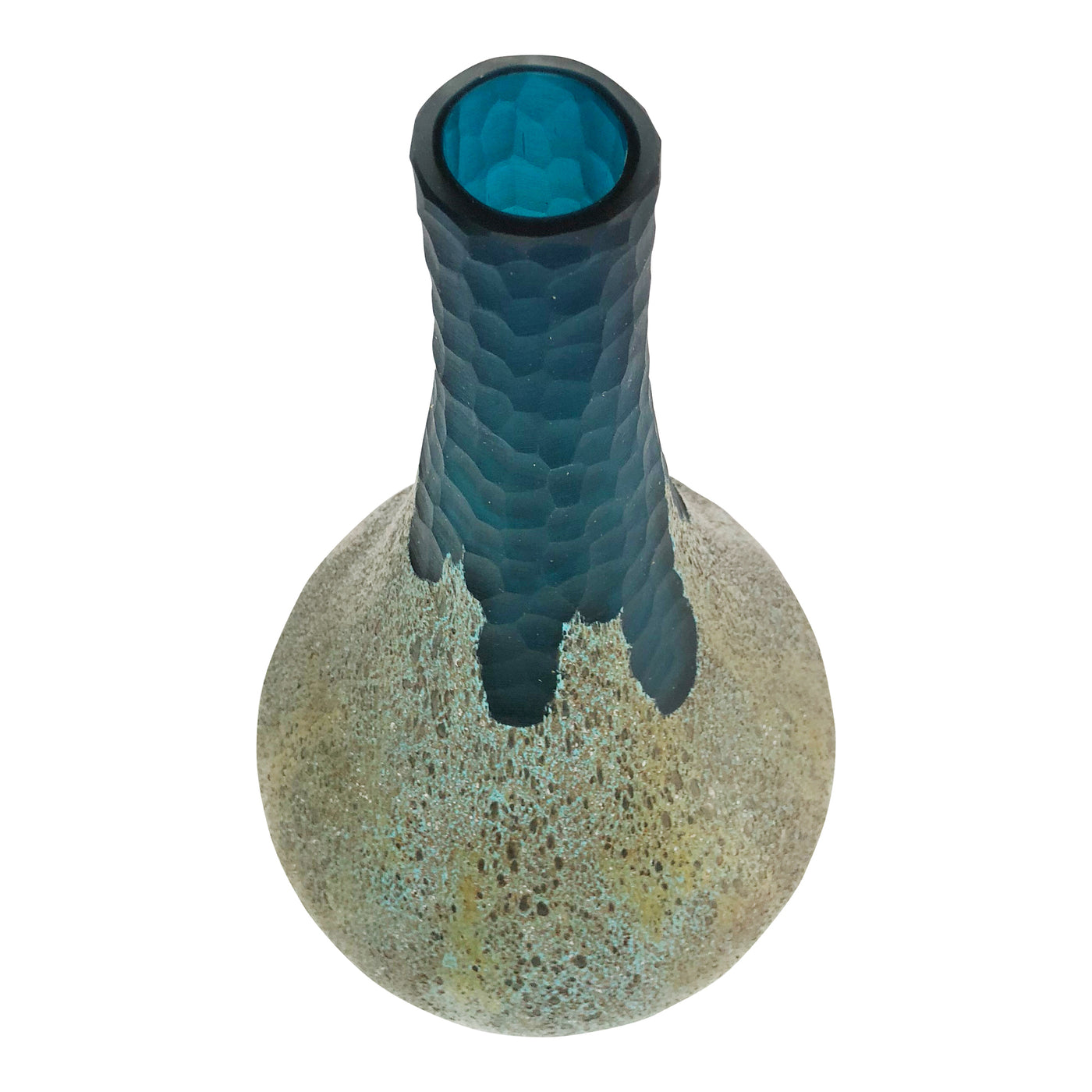 Add textured color to your home with one of our large glass vases. An organically shaped vessel that looks great with a fr...