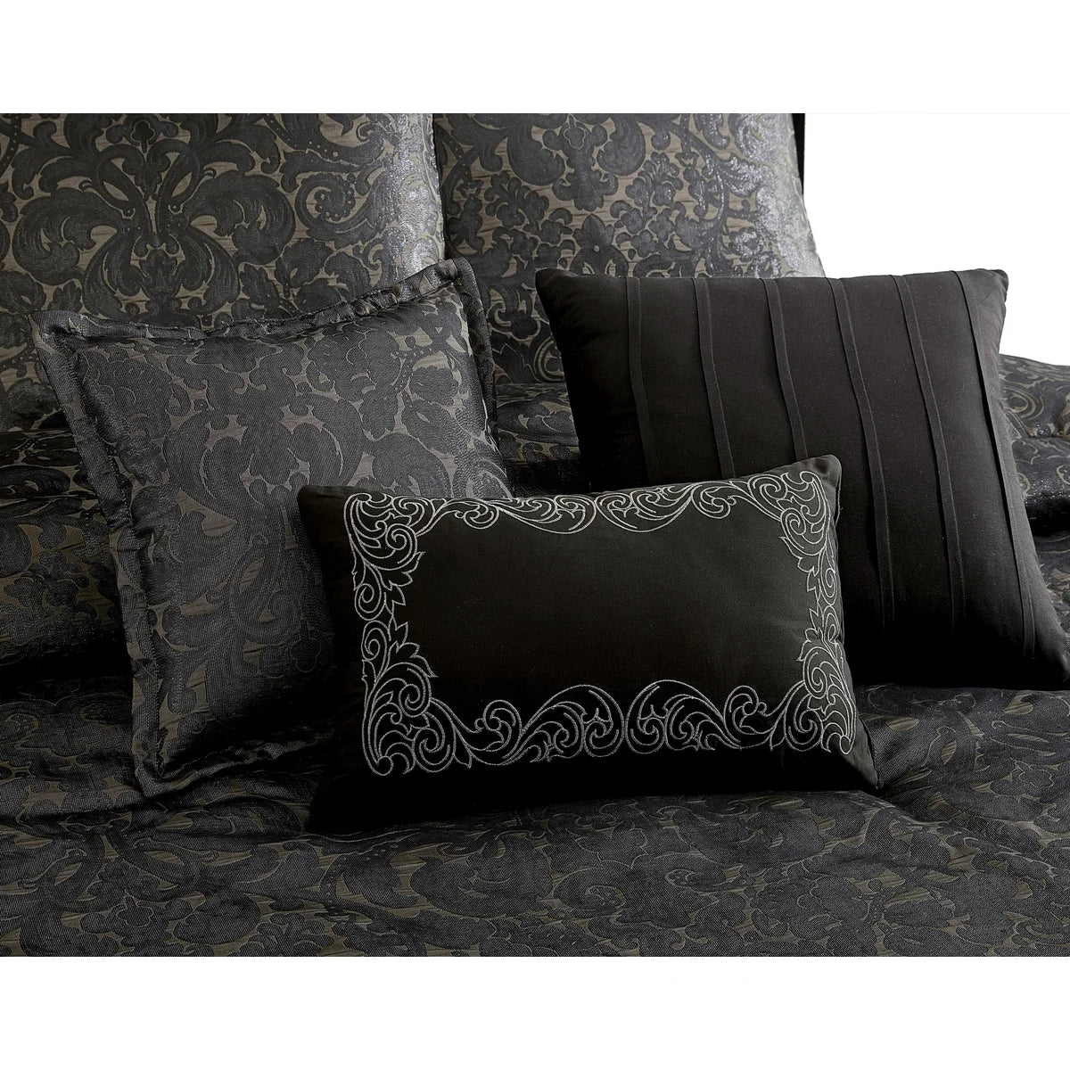 Dexton Comforter Set Tan/Black